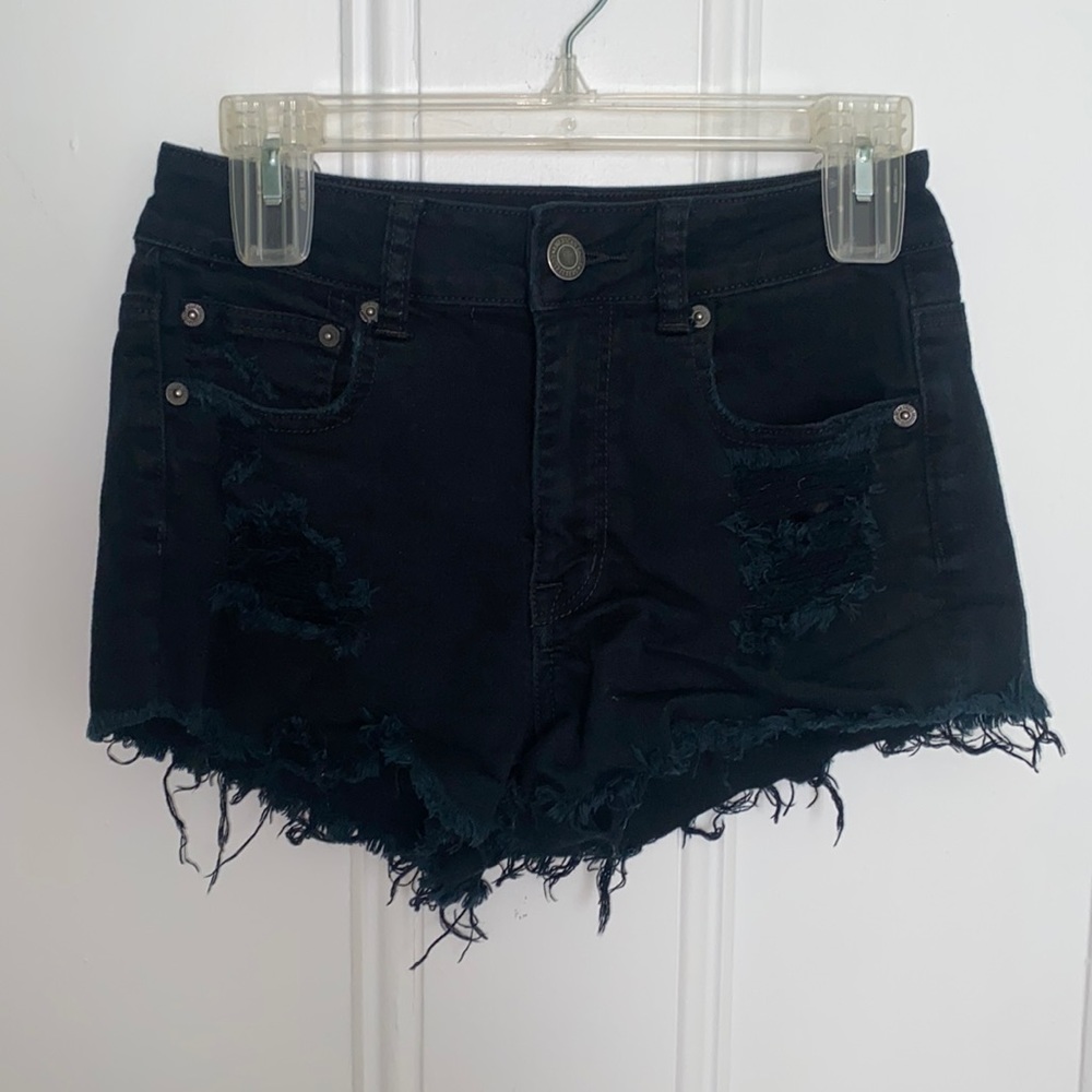 American Eagle Outfitters Hi-Rise Festival Shorts in Black